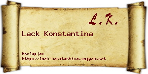Lack Konstantina névjegykártya
